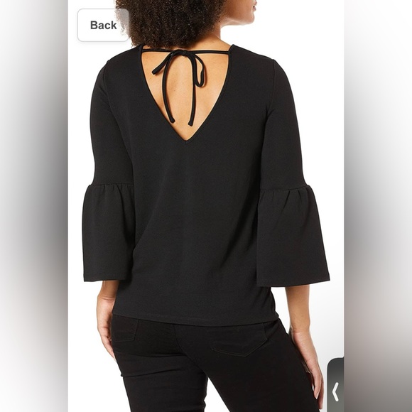 Kensie Black & White black open back top EUC size Small - Picture 1 of 4